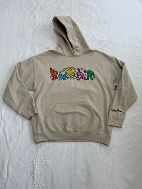 Keith Haring Hoodie Sweatshirt Ripple Junction Adult Large